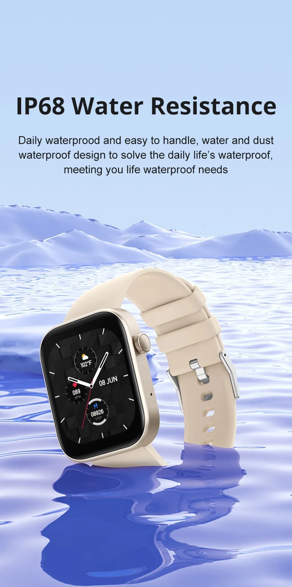 Sleek. Smart. Affordable. SSA Smartwatch 1.9"